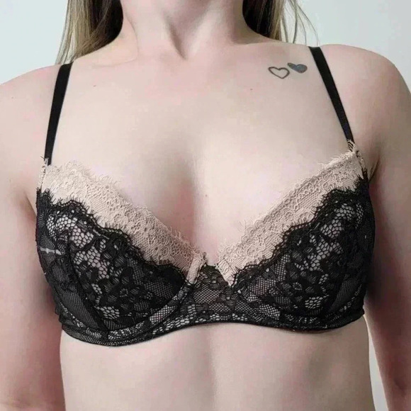 Adore Me Eyelash Lace Push Up Bra - 36B - Picture 2 of 6